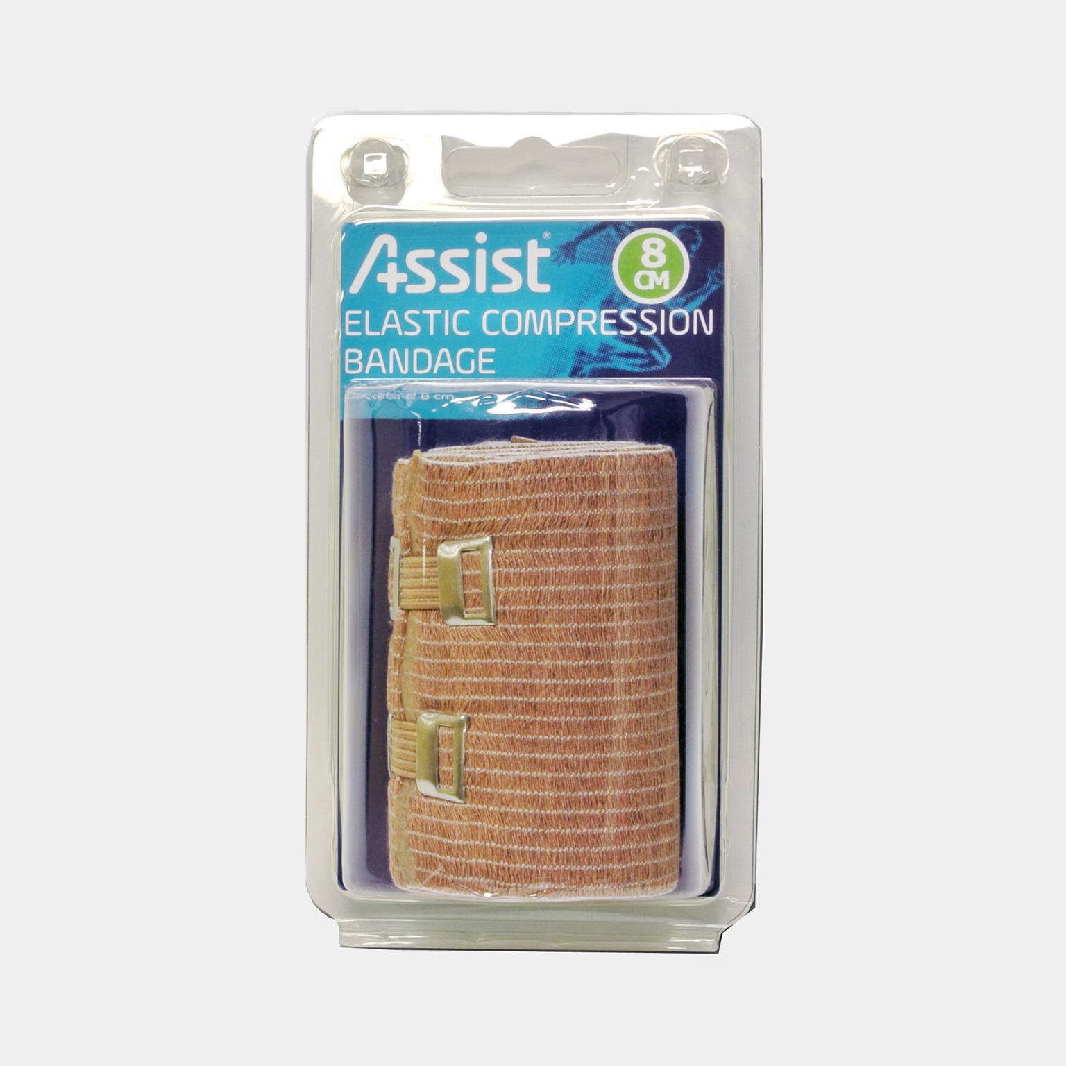 Assist Dauerbind 8 cm, elastisk gasbind - Brun