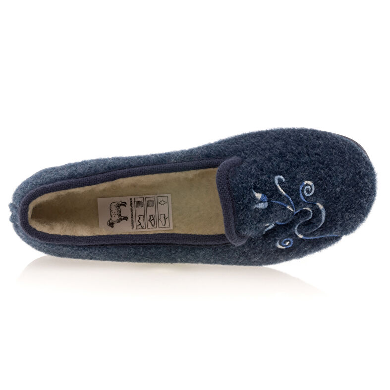 Pantoufles Femme Bleu