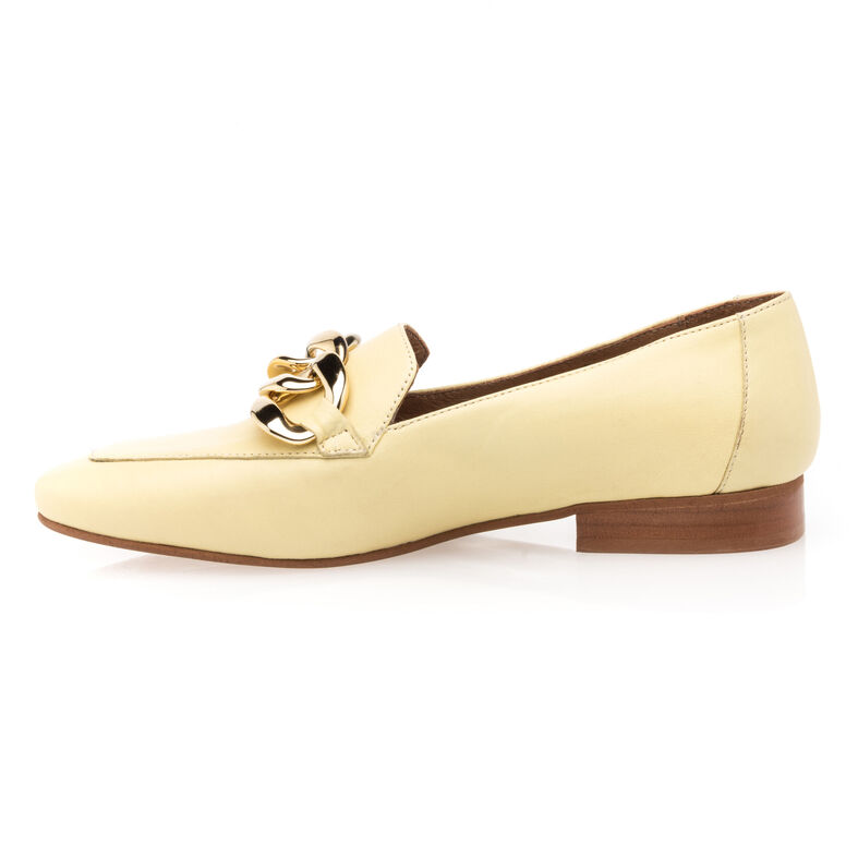 Mocasines/zapatos náuticos amarillos para mujer