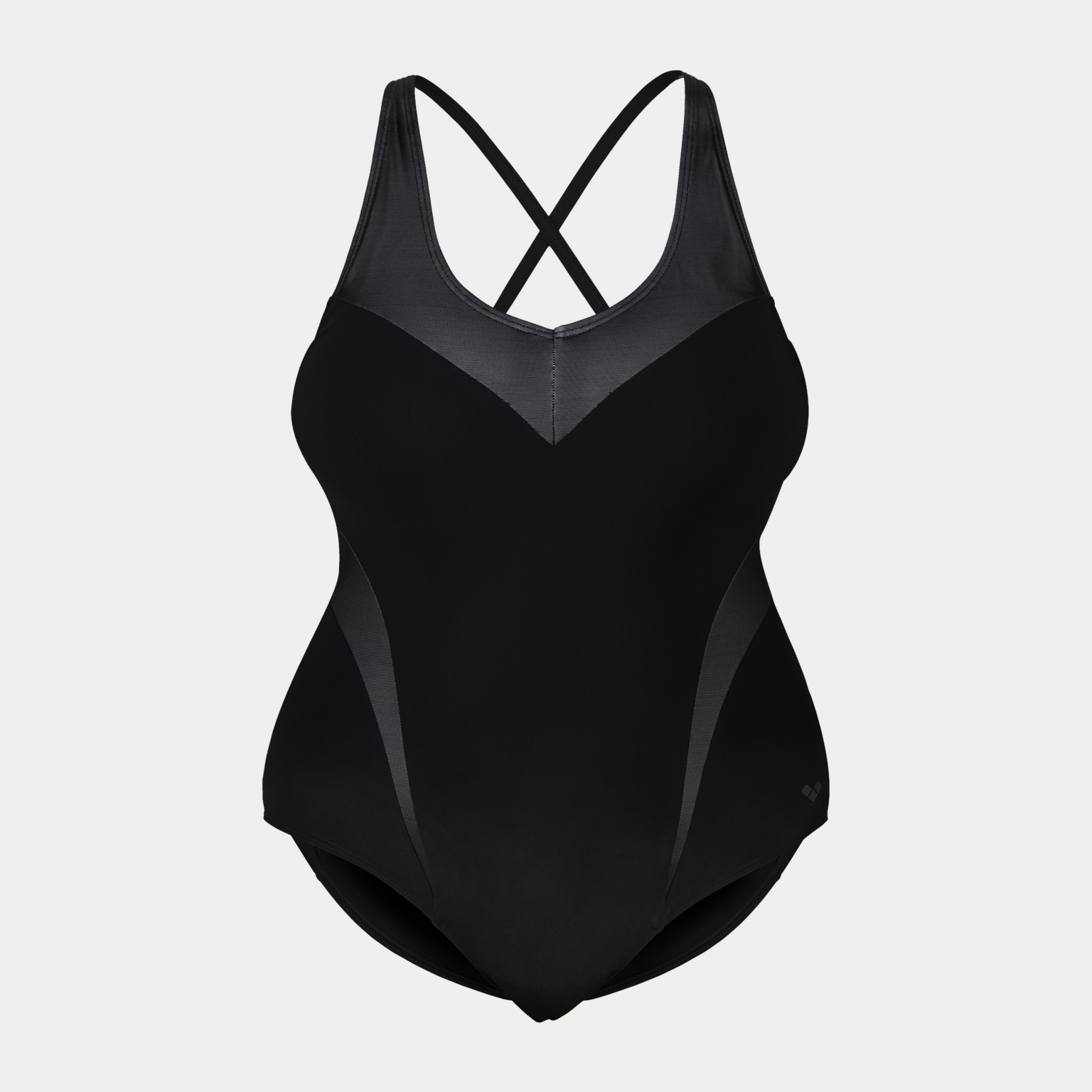 Isabel Light Plus Size damski kostium kąpielowy z krzyżowanymi plecami – wielokolorowy