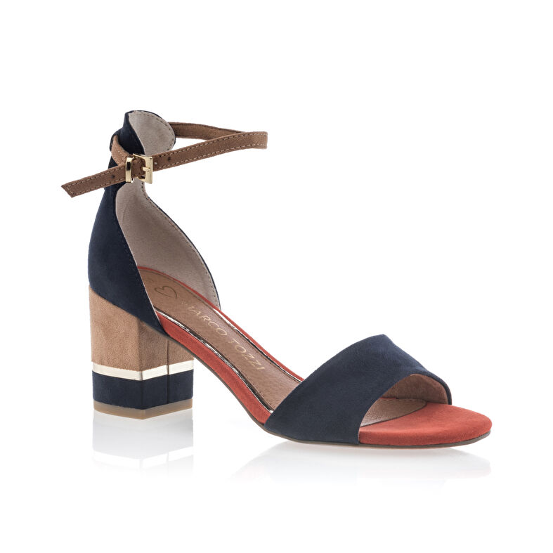 Blaue Damensandalen / Zehenfreie Schuhe