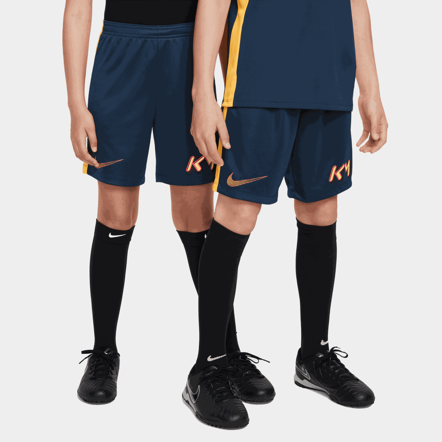 Kylian Mbappé Academy 23 Short, fotballshorts, junior - Mørk blå