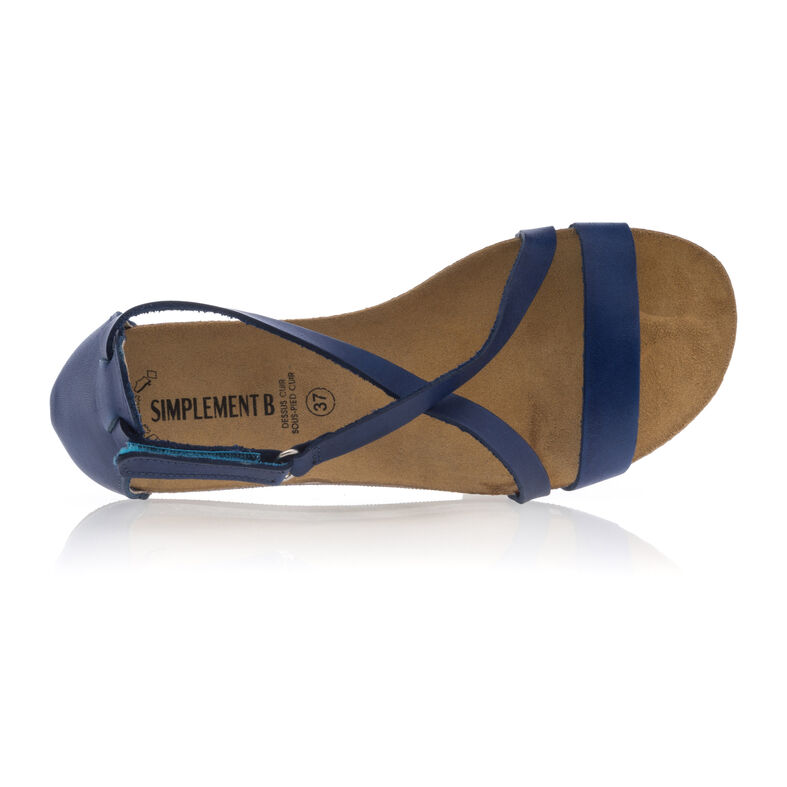 Sandalias azules para mujer / Zapatos de punta abierta