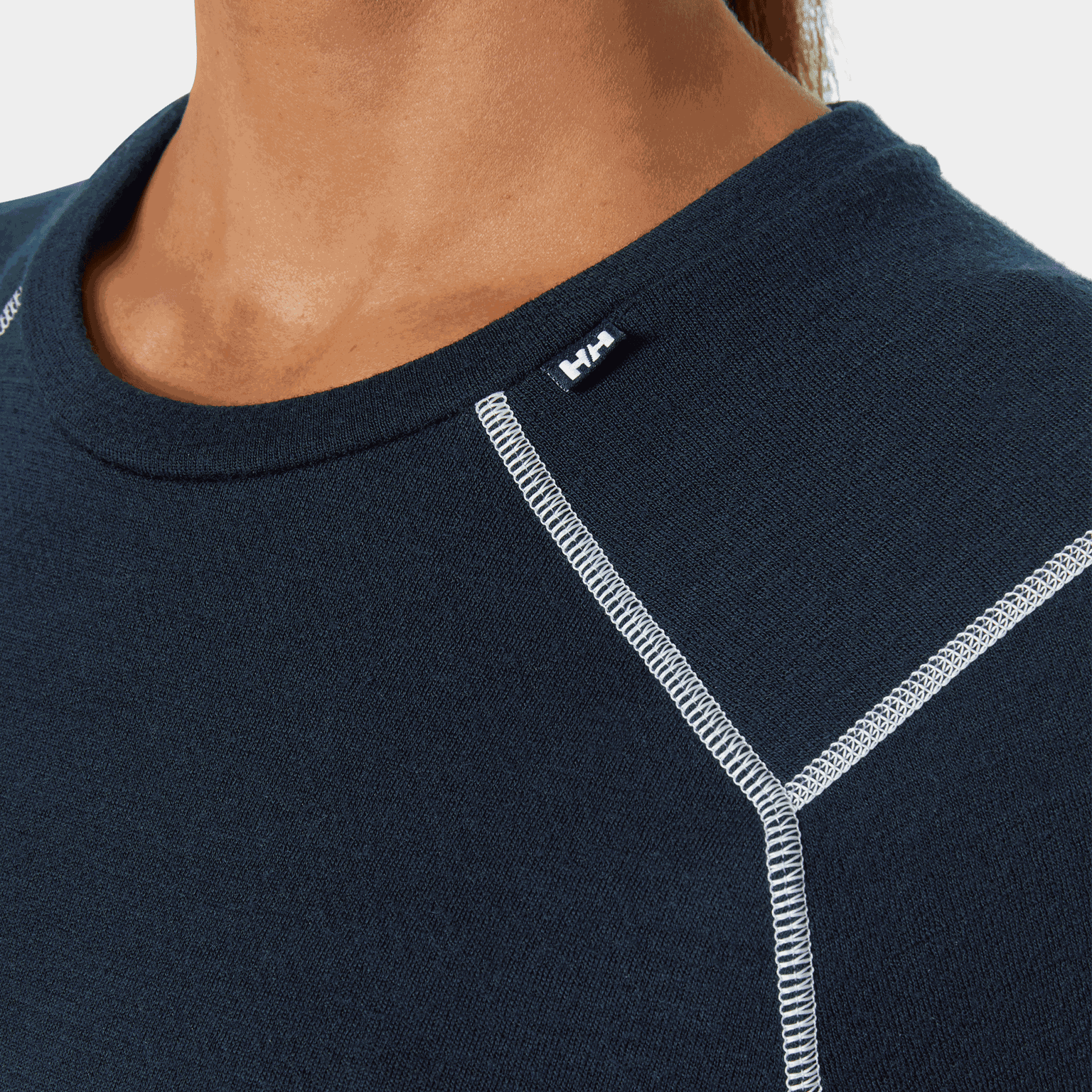  Pull en laine mérinos mi-lourde Lifa, col rond, pour femme - Bleu foncé