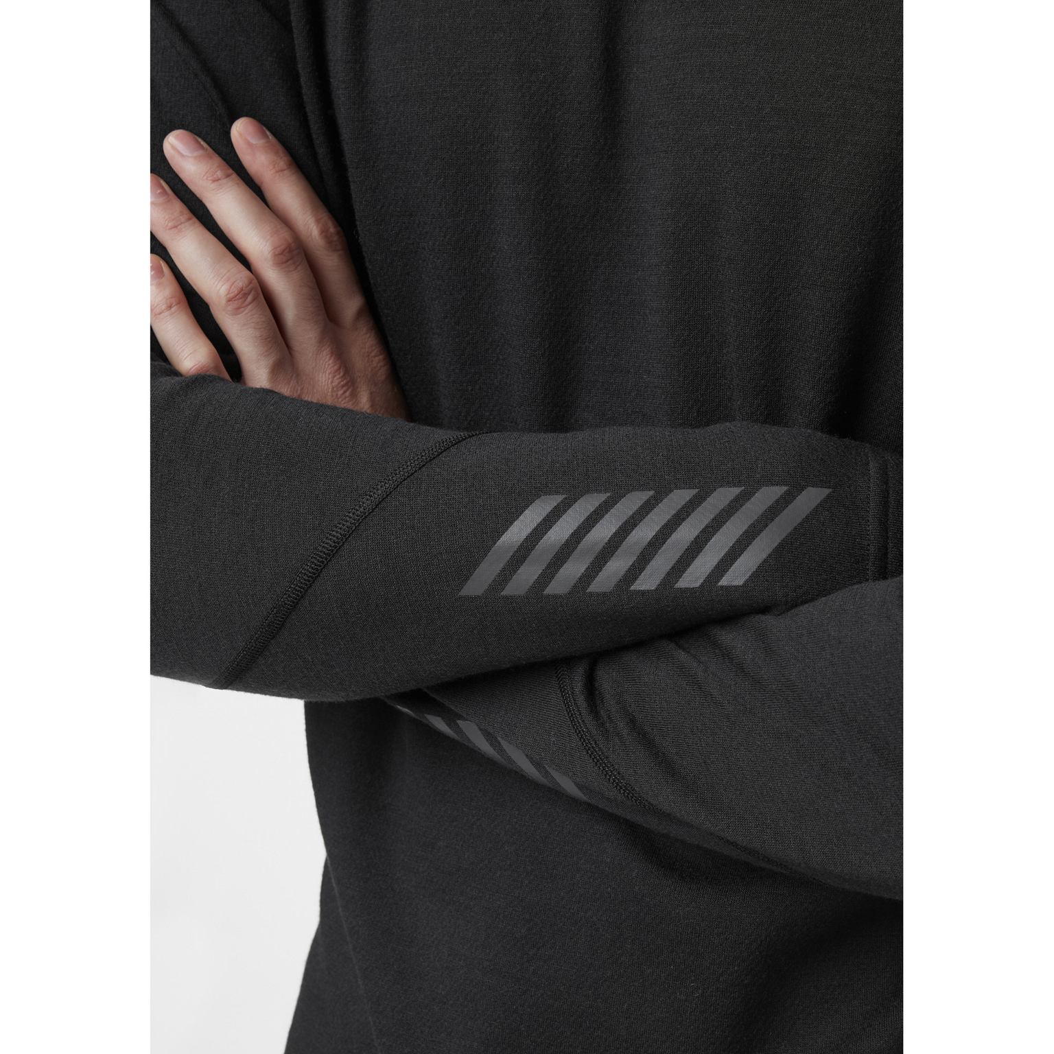  Pull en laine mérinos mi-lourd pour homme Lifa Merino – Noir