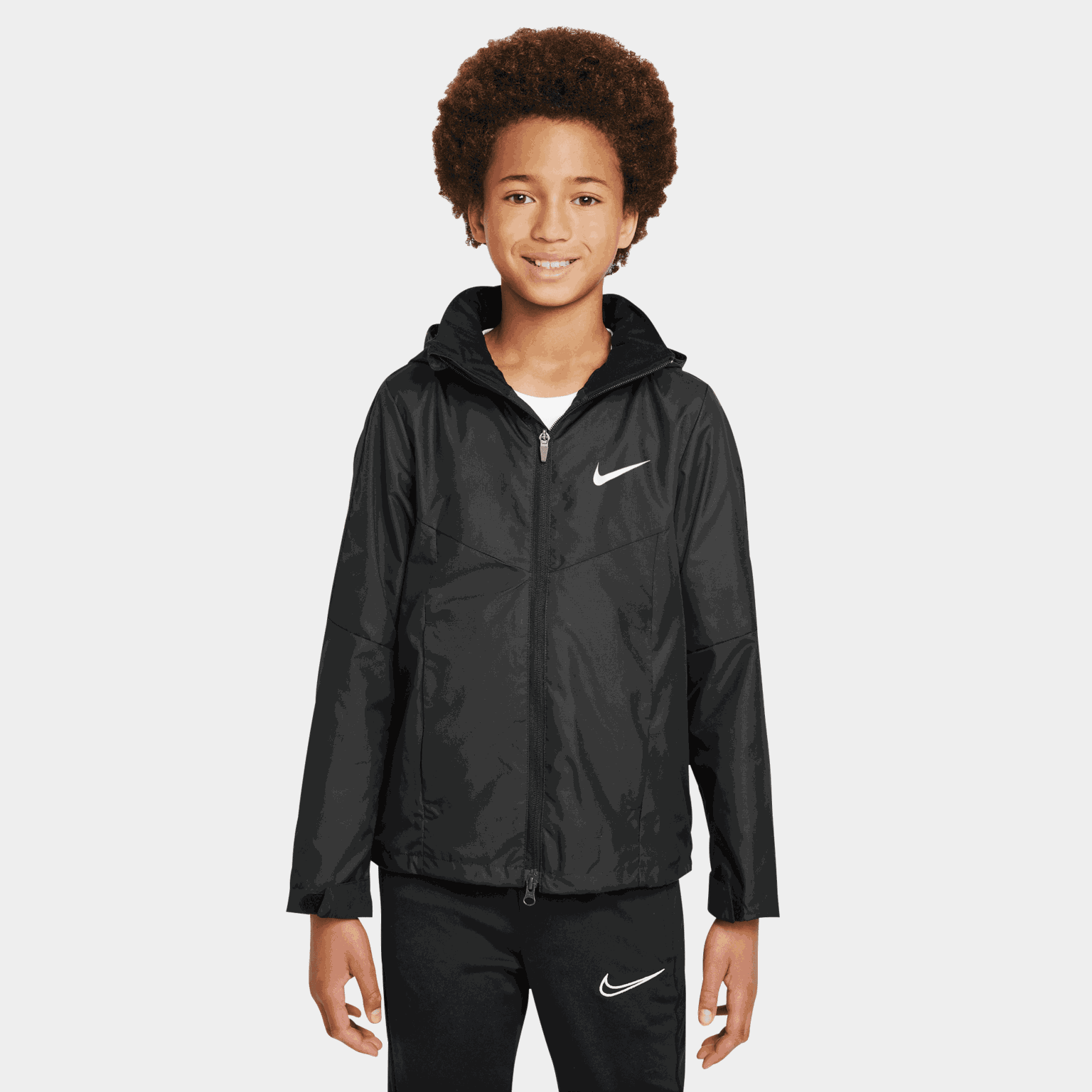  Jaqueta de futebol impermeável Storm-FIT Academy23 – Preta