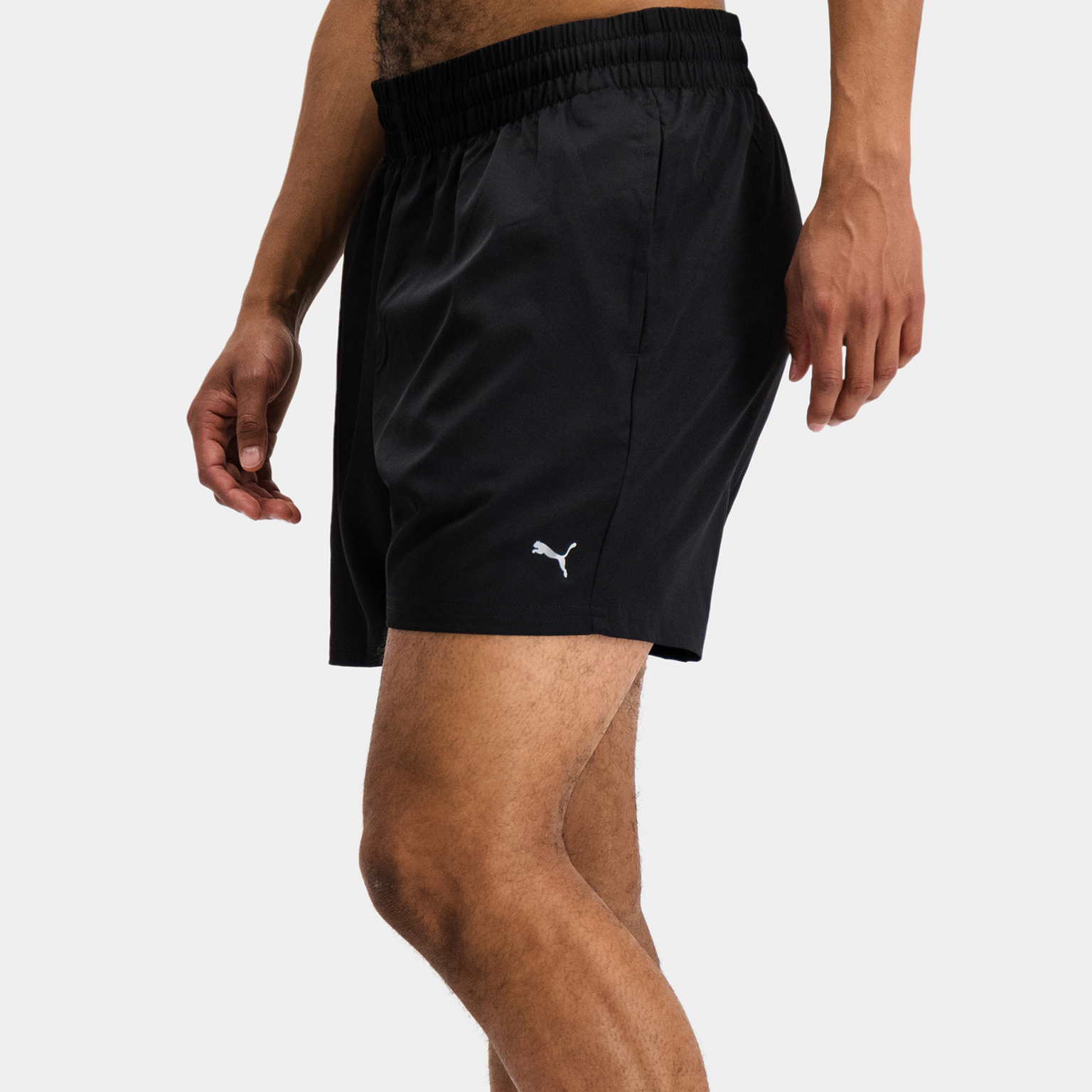 Calção de treino masculino de malha de 5 polegadas - Preto