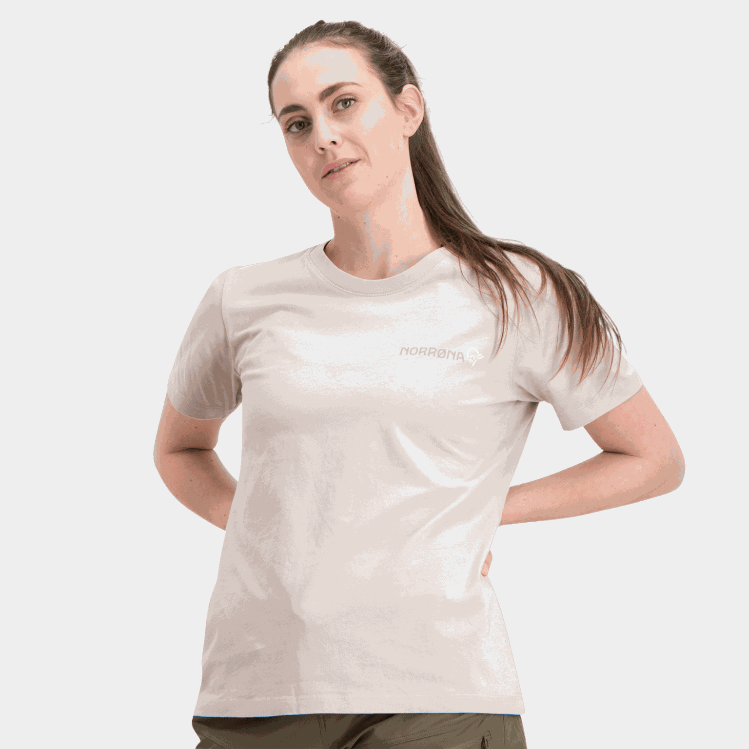Tweekleurig katoenen T-shirt /29, Dames T-shirt