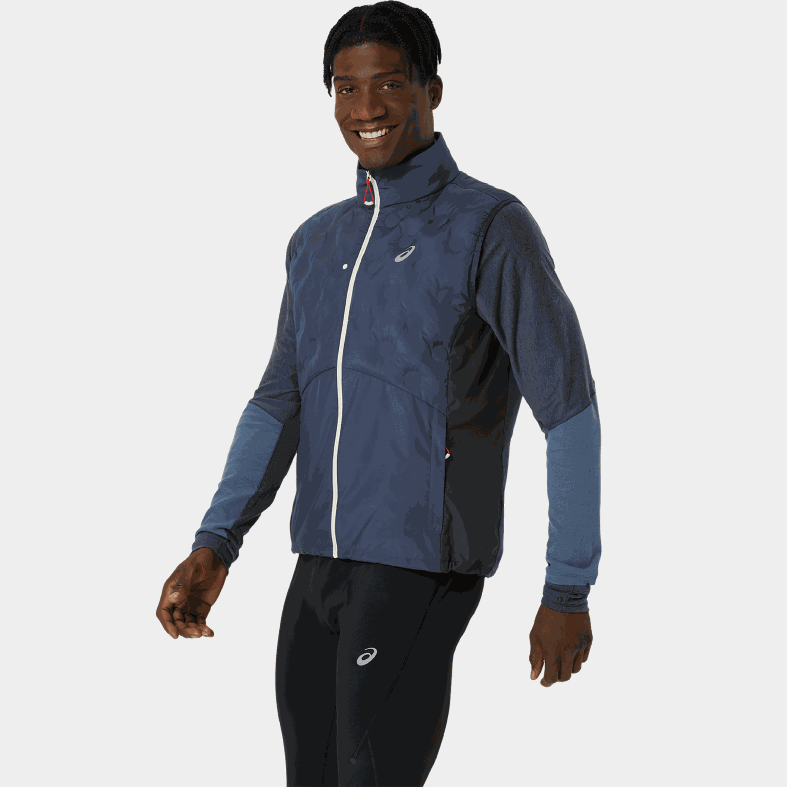 Jaqueta masculina de inverno para corrida - azul