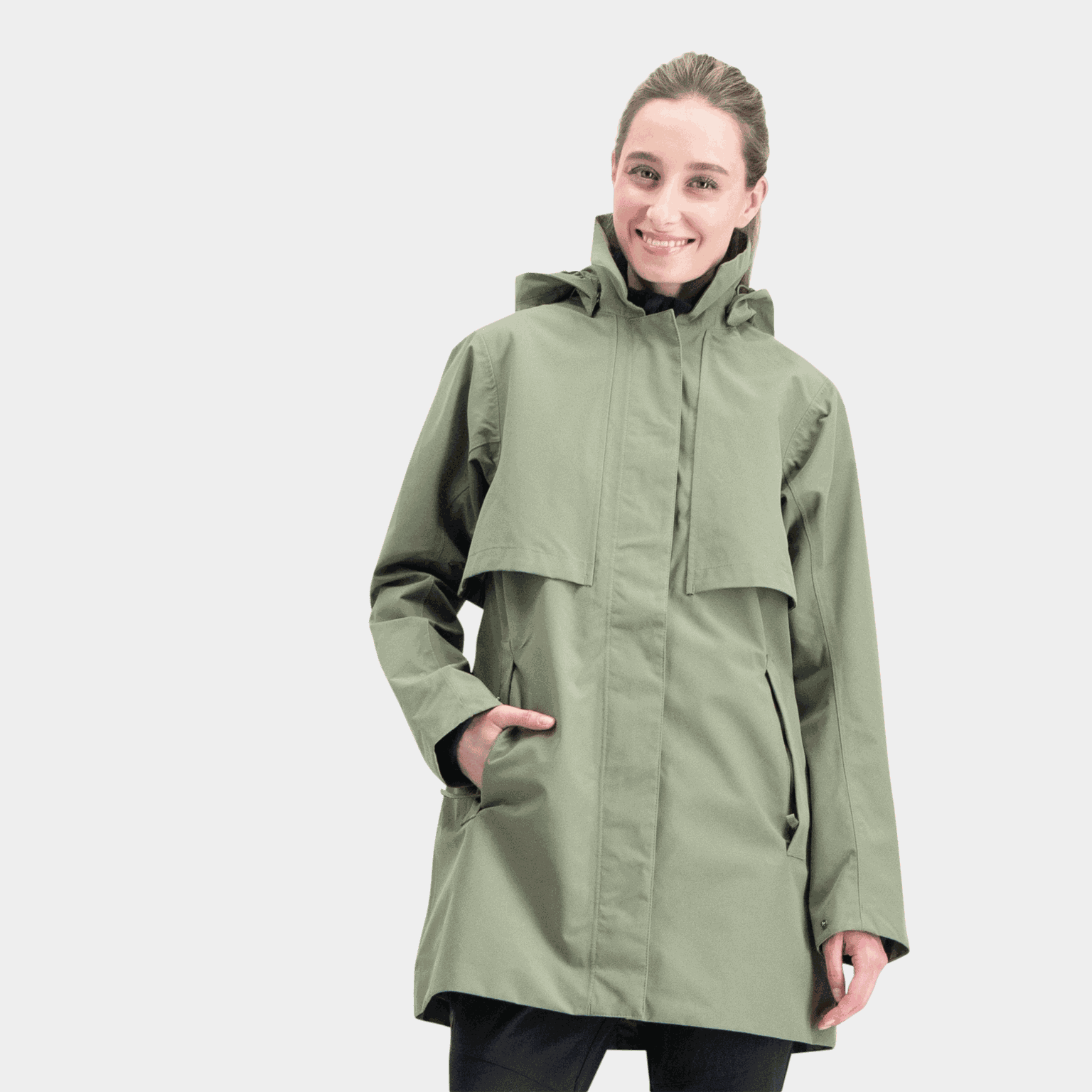 Lilja Raincoat, regnjakke, dame - Grønn