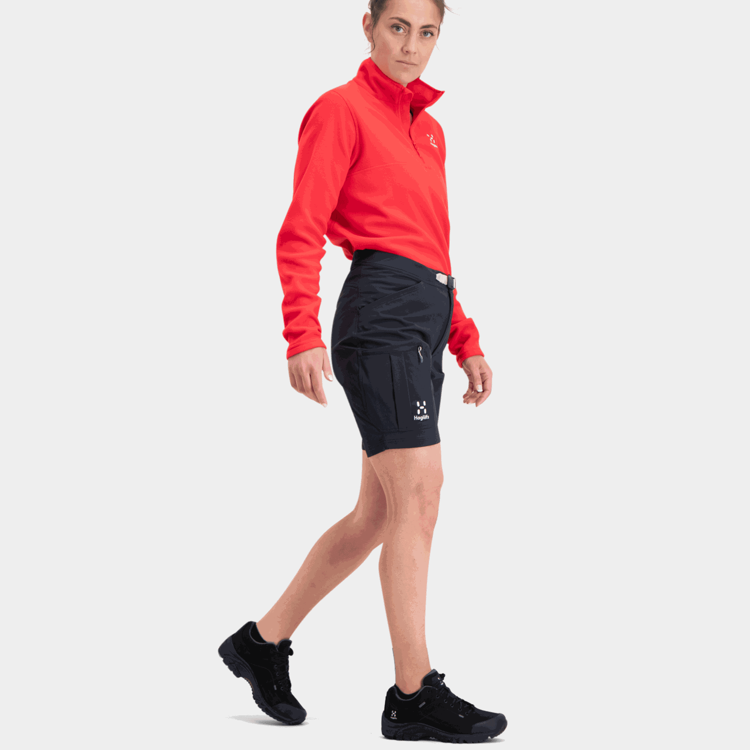 Lizard Softshell Shorts, turshorts, dame - Svart