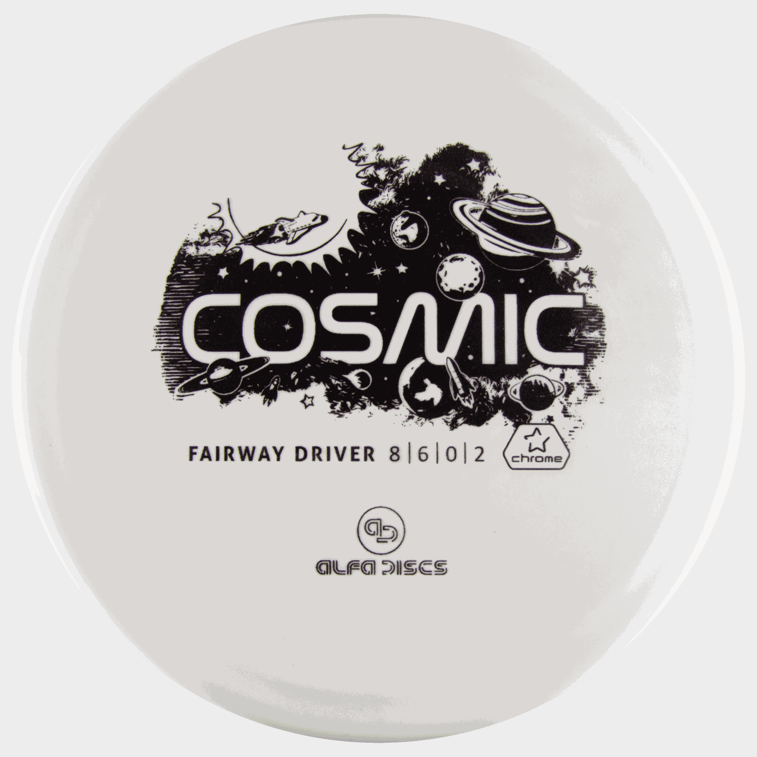 Chrome Line Cosmic Driver, discgolf driver