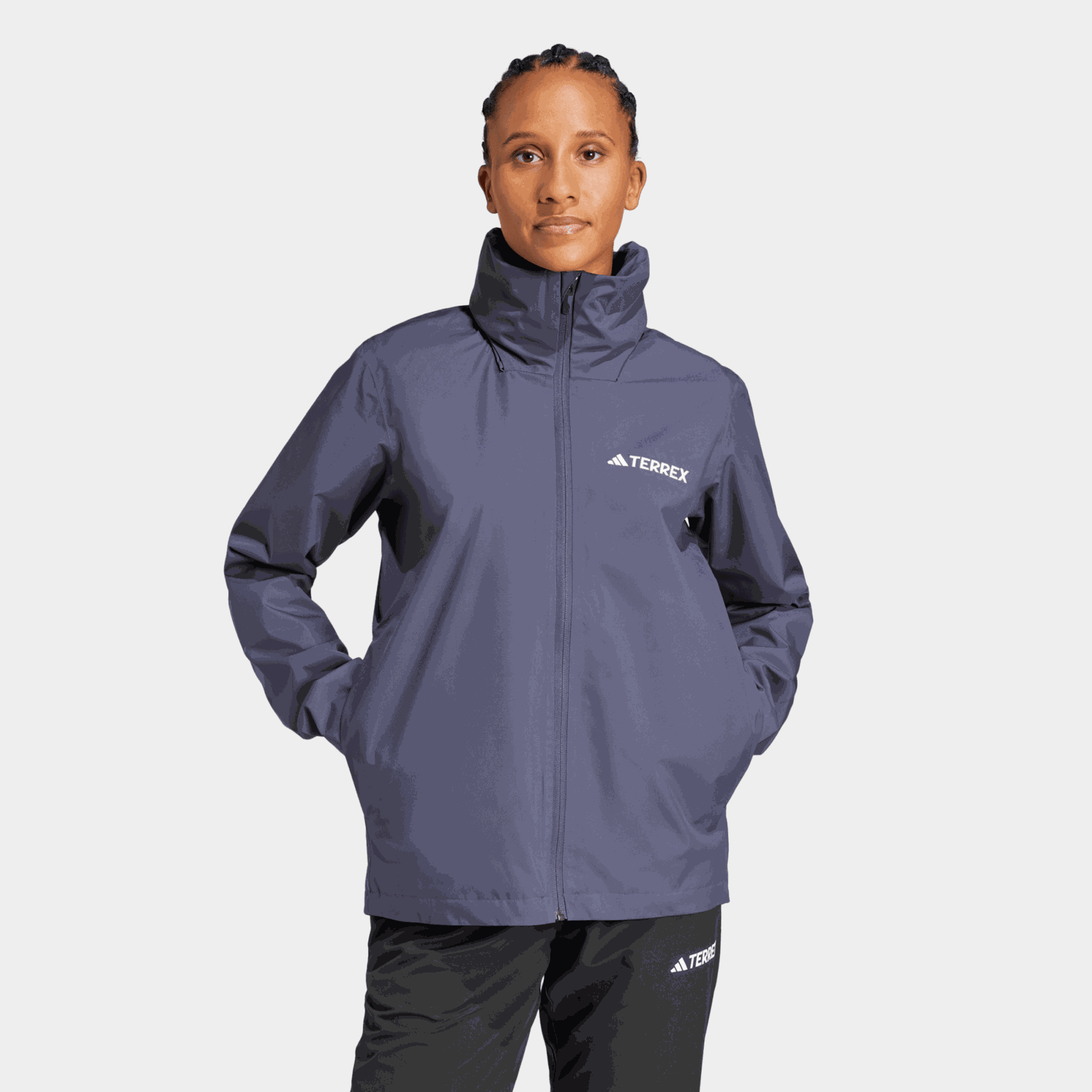 Jaqueta feminina impermeável multiuso 2L - Azul