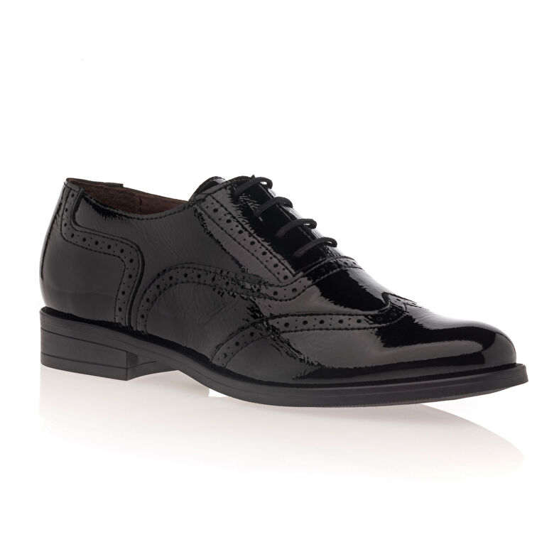 Schwarze Schnürschuhe für Damen / Derby-Schuhe
