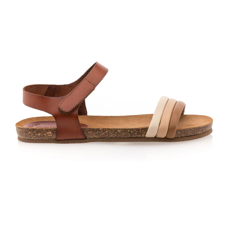 Braune Damensandalen / Zehenfreie Schuhe