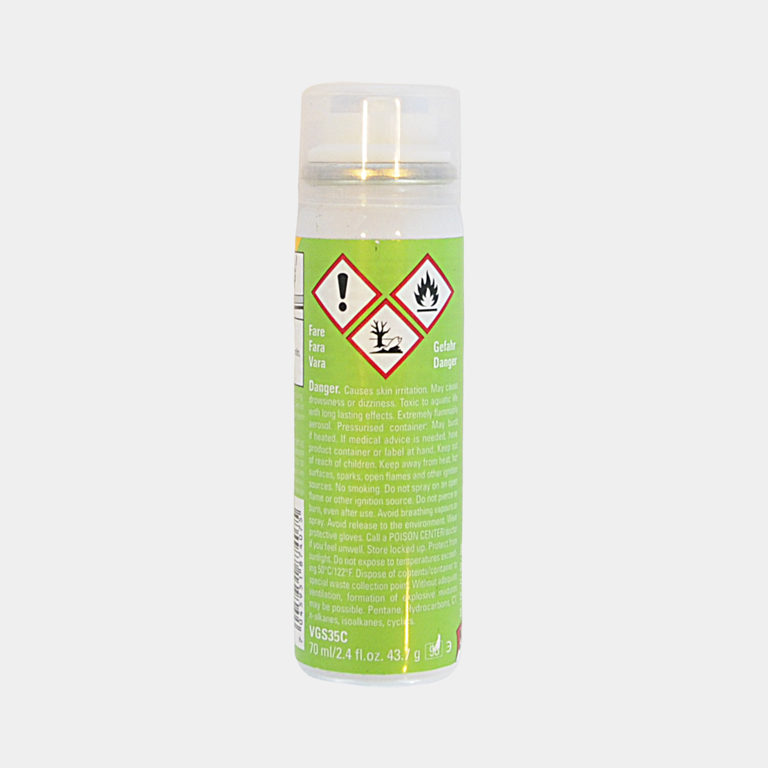  Grip VGS35C 70ml 24/25 Spray de lavagem tipo básico, Spray de lavagem tipo básico -