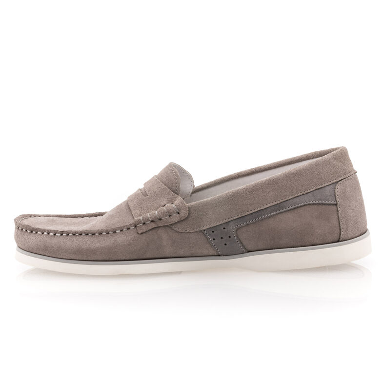 Mocasines/zapatos náuticos grises para hombre