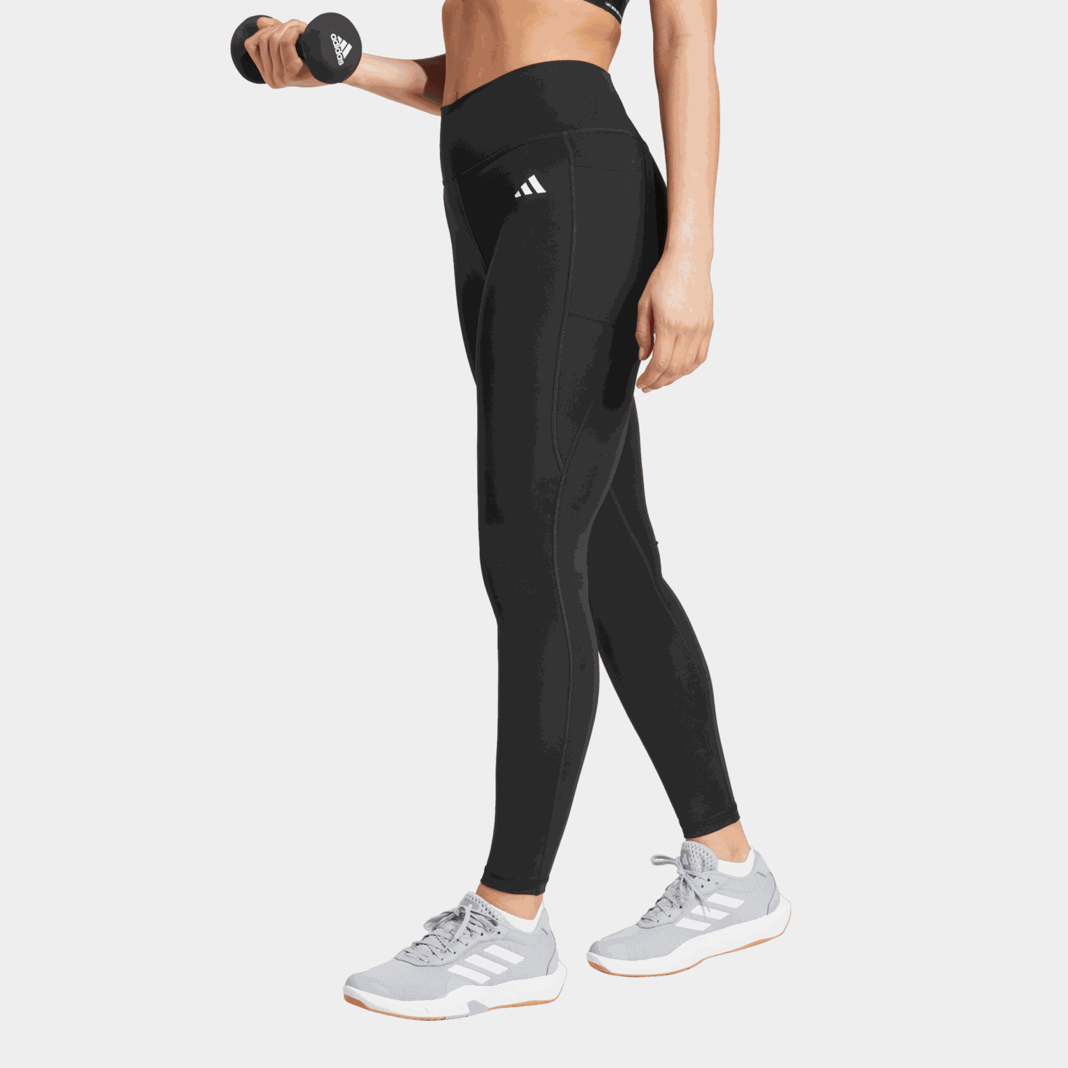 Optime Essentials Lange Leggings voor Dames met Verborgen Zak, Sportlegging
