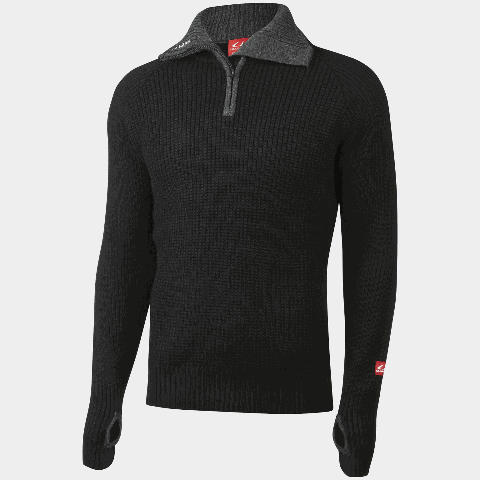  Jantarový svetr na zip – Černý