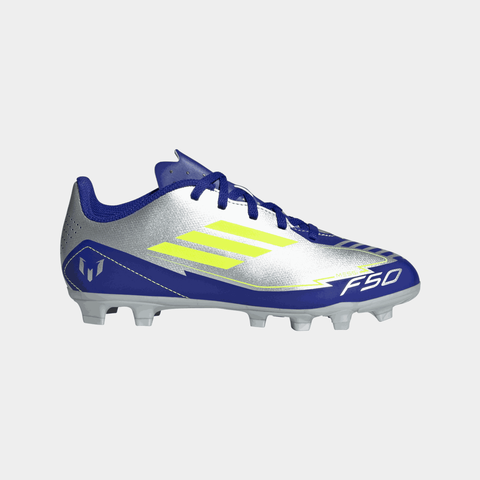  Chaussures de football F50 Club FxG Messi pour gazon naturel et synthétique, modèle junior