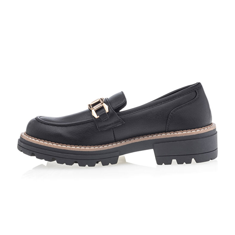 Svarta loafers/båtskor för kvinnor