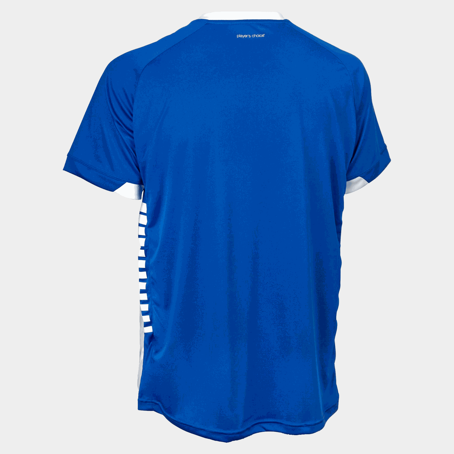  Camiseta unissex de manga curta com listras e o logotipo dos jogadores espanhóis - azul