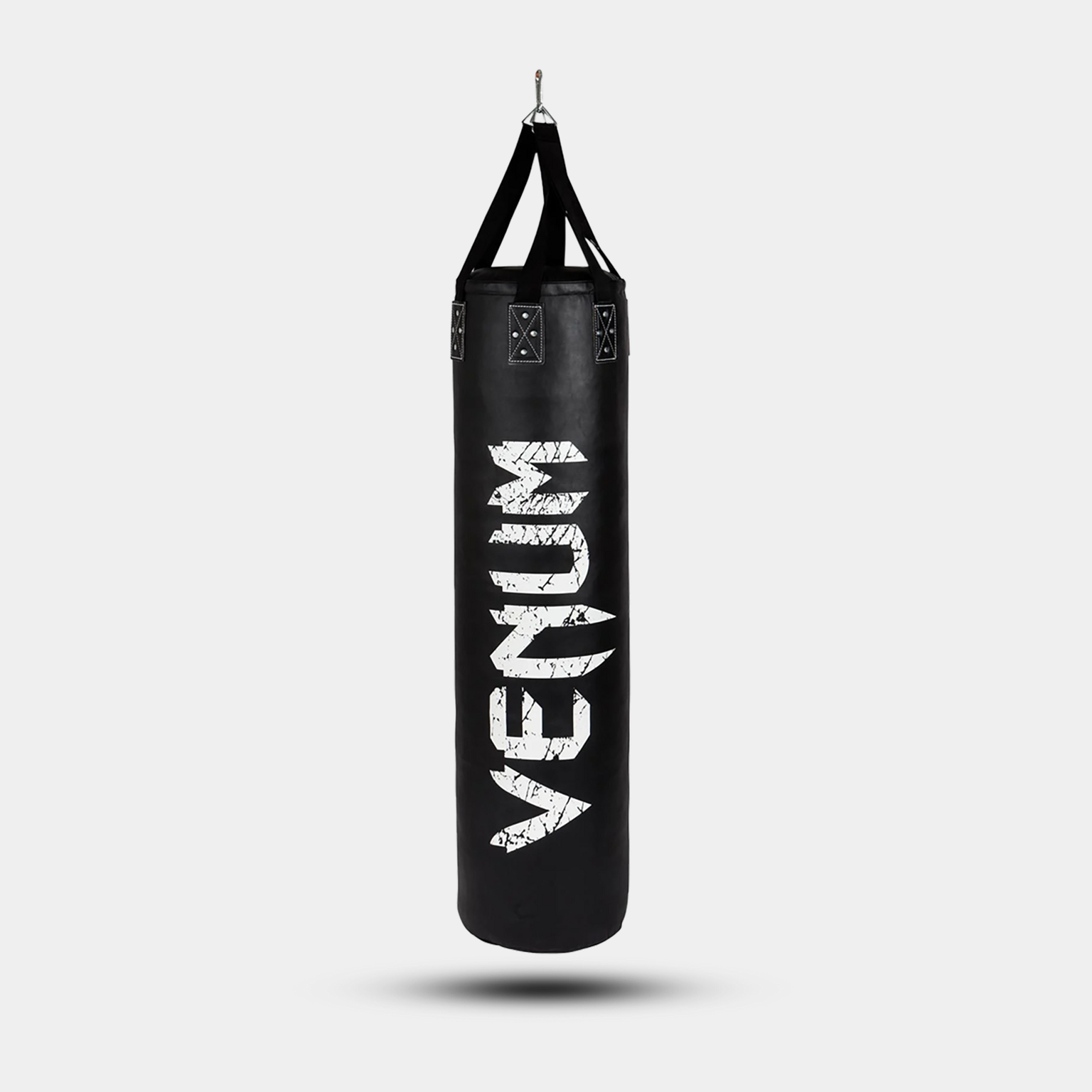  Venum Challenger bokszak + plafondhaak - zwart-wit - gewatteerd - 170 cm, Bokszak - zwart