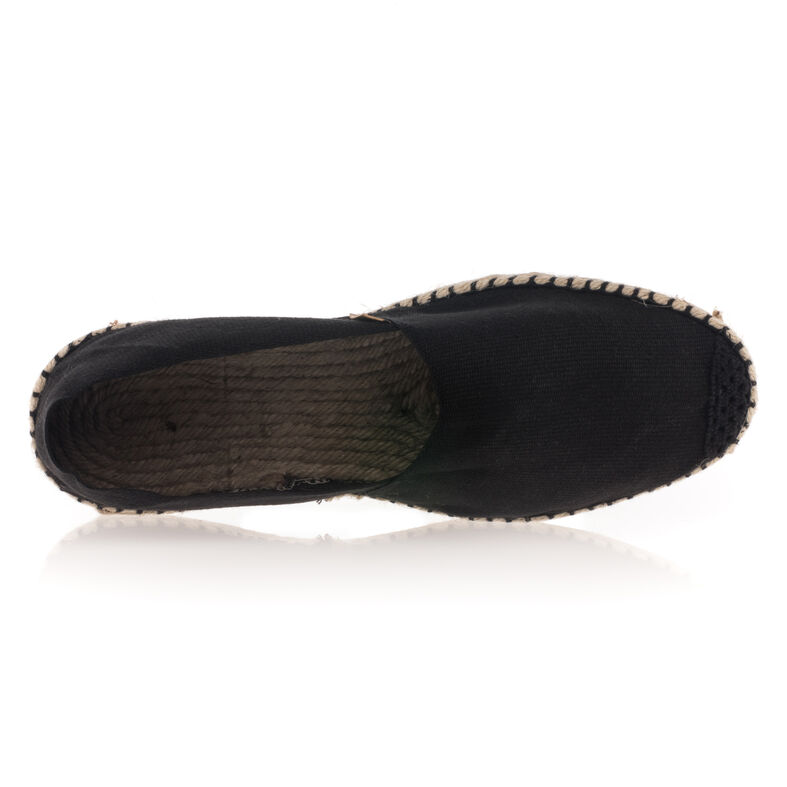 Pánske čierne espadrilky s lanovou podrážkou