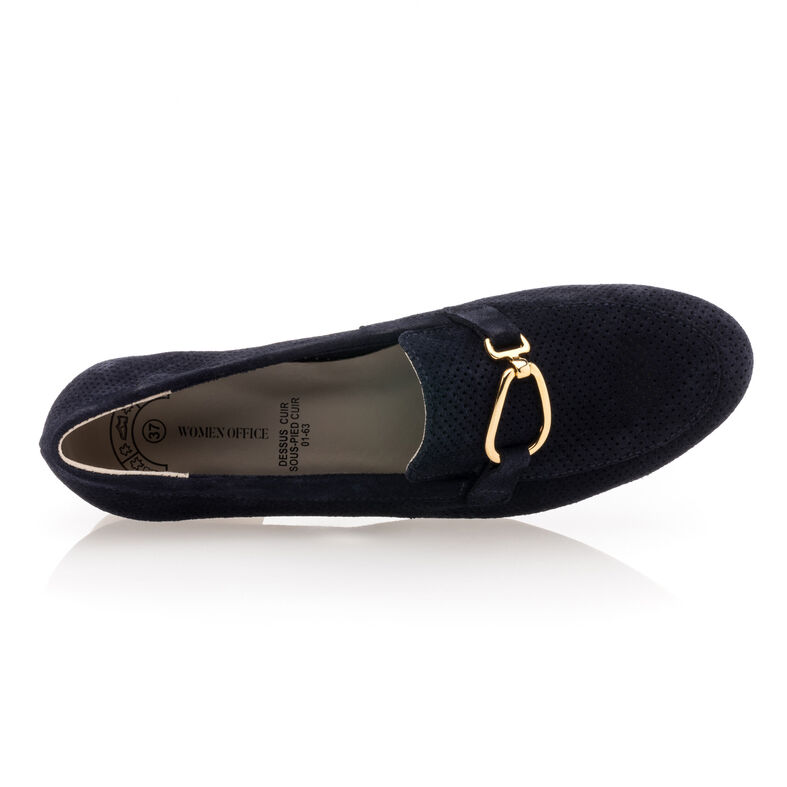 Blå loafers/båtskor för kvinnor