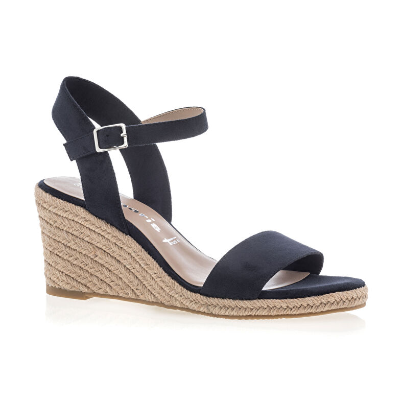 Blaue Damen-Espadrilles mit Seilsohlen