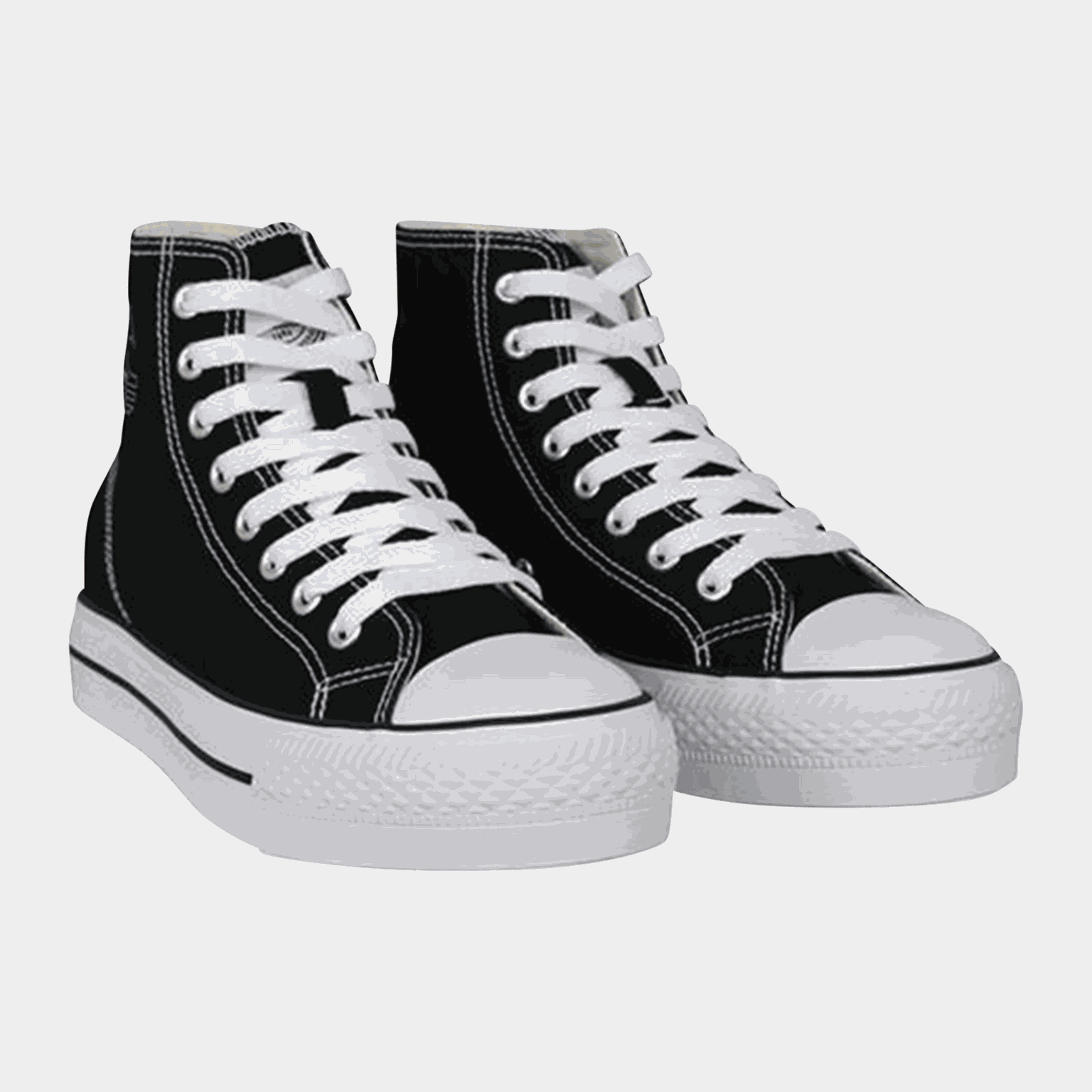 Canvas Platform Hi Top, sneaker, dame - Svart