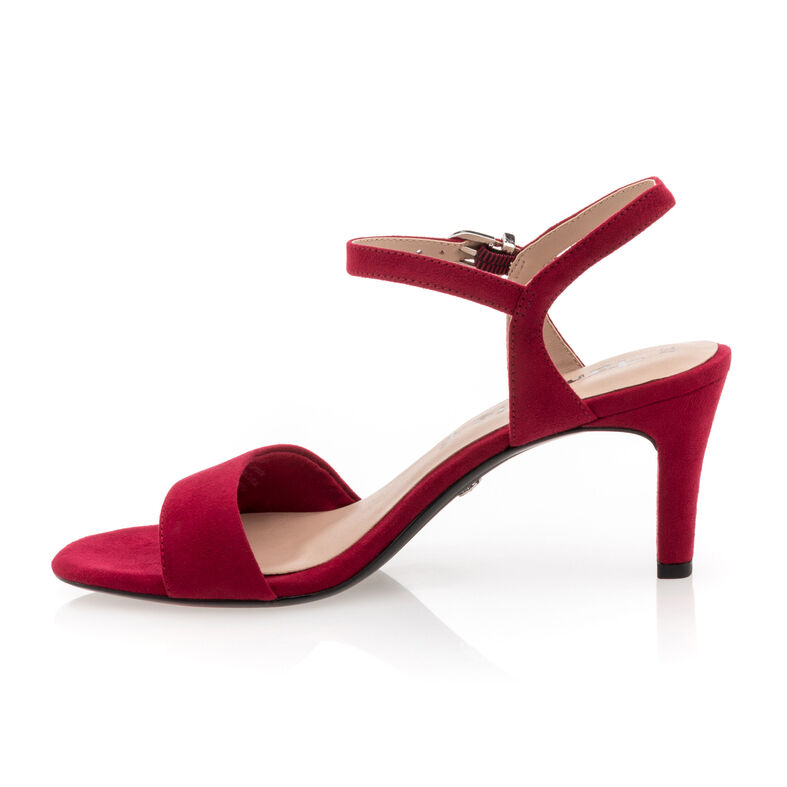 Rote Damensandalen / Zehenfreie Schuhe