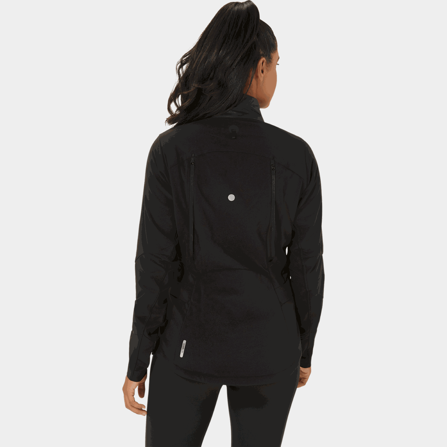 Jaqueta feminina de inverno para ciclismo e treino - preta