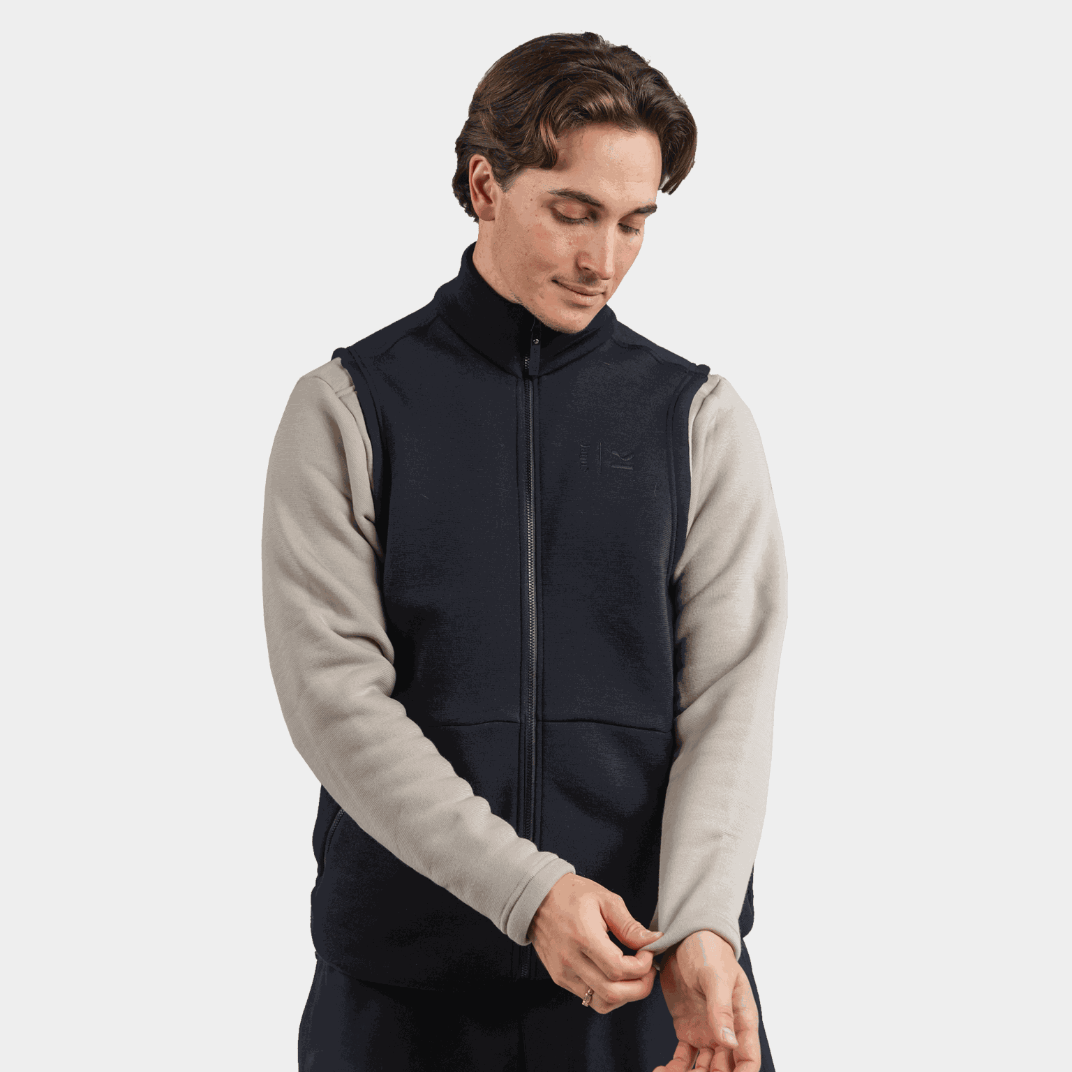  Kamizelka Kleveland Merino, kamizelka wełniana, unisex - czarna