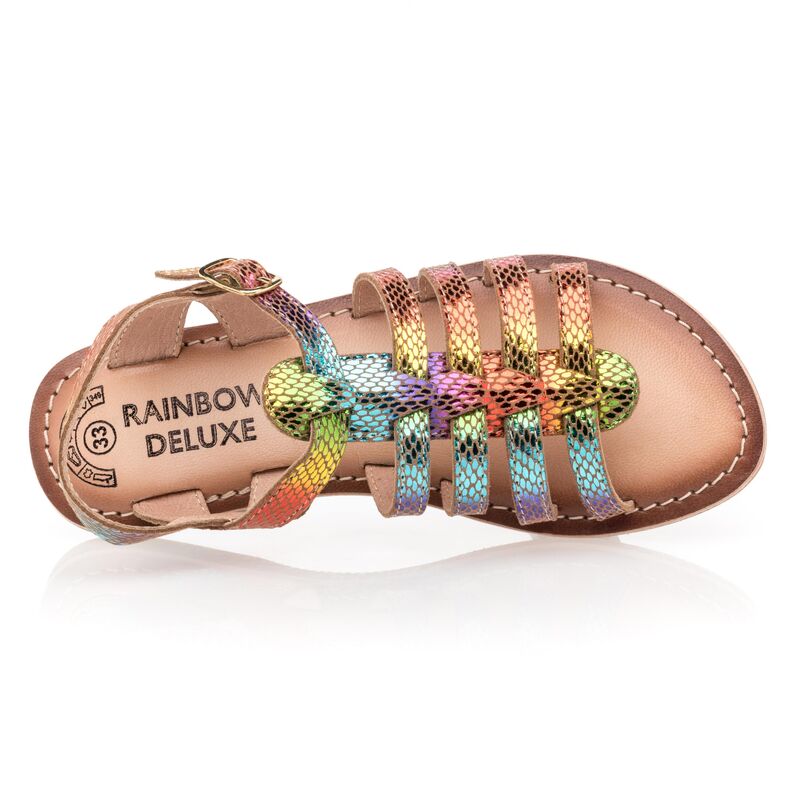 Sandalias multicolor para niñas / Zapatos de punta abierta