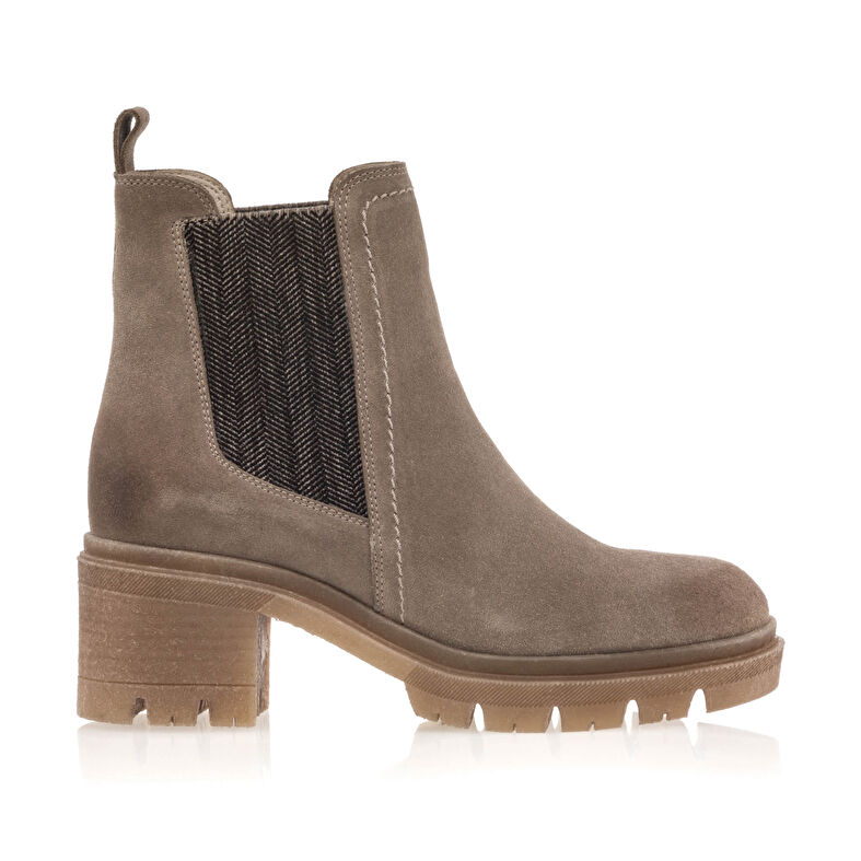 Beige Damenstiefel / Stiefeletten