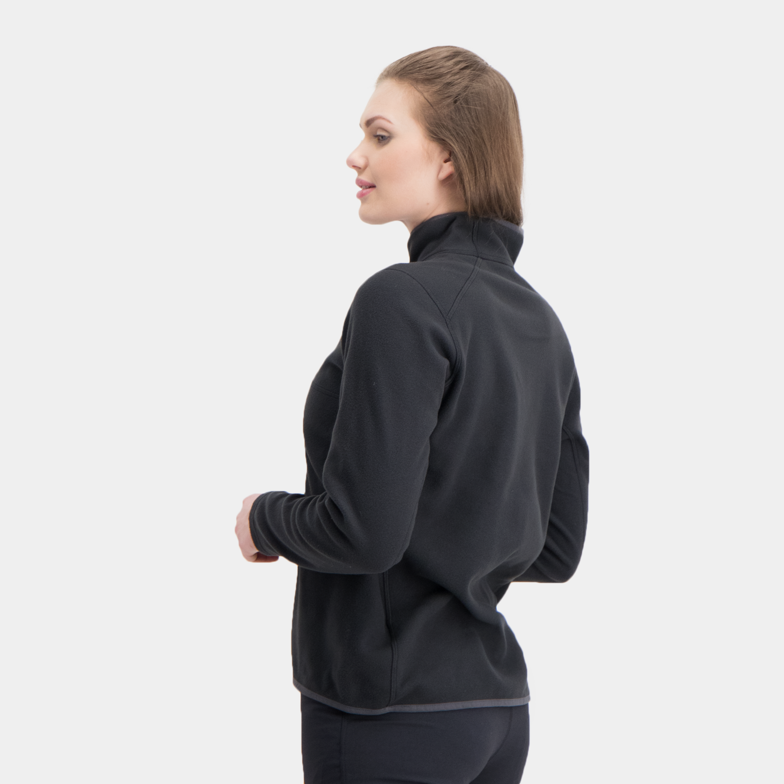  Pollux Half Zip Fleece Hoodie voor dames – Zwart
