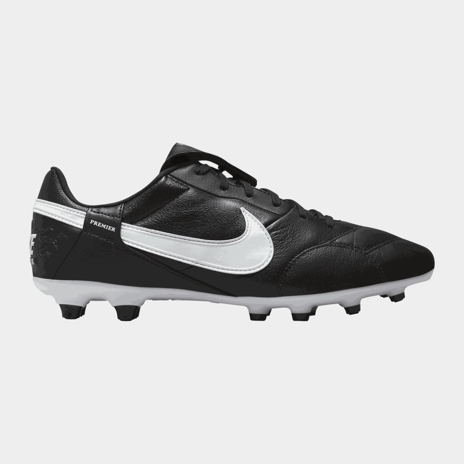 Premier 3 FG, fotballsko naturgress, unisex - Svart