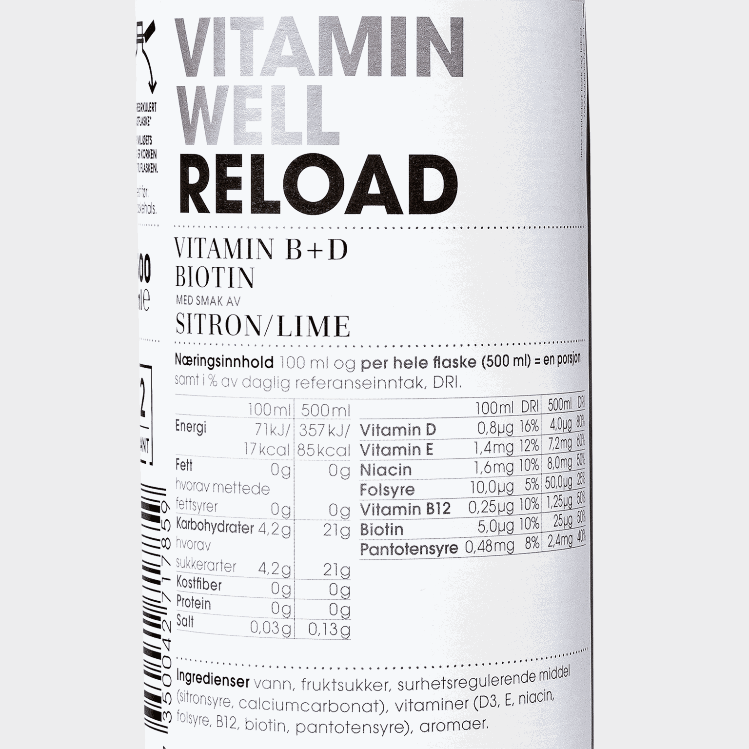 Vitamin Well Reload, sportsdrikk -