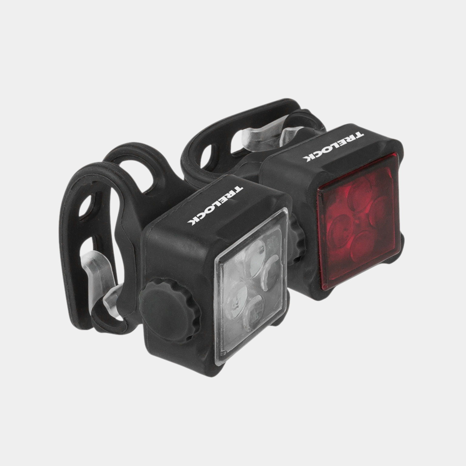  Set van 4 LS 260-Squareline LED-lampen, oplaadbaar via USB – Zwart