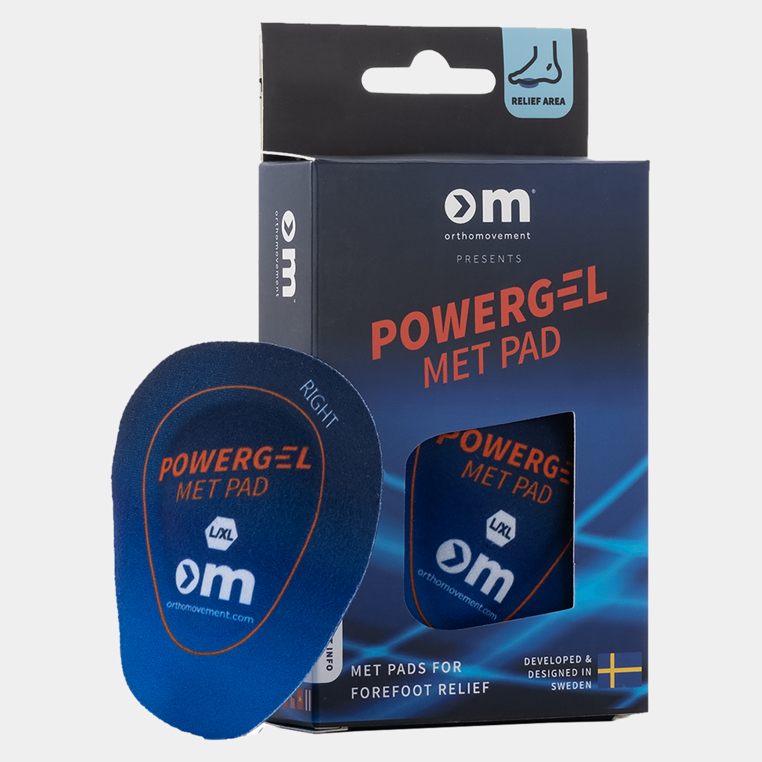  O podkładce Met Pad – Jednolity kolor Powergel Forefoot Pad – niebieski