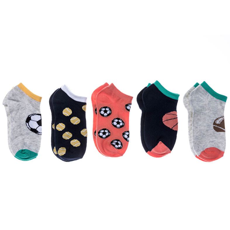 Mehrfarbige Sportsocken – 5er-Pack