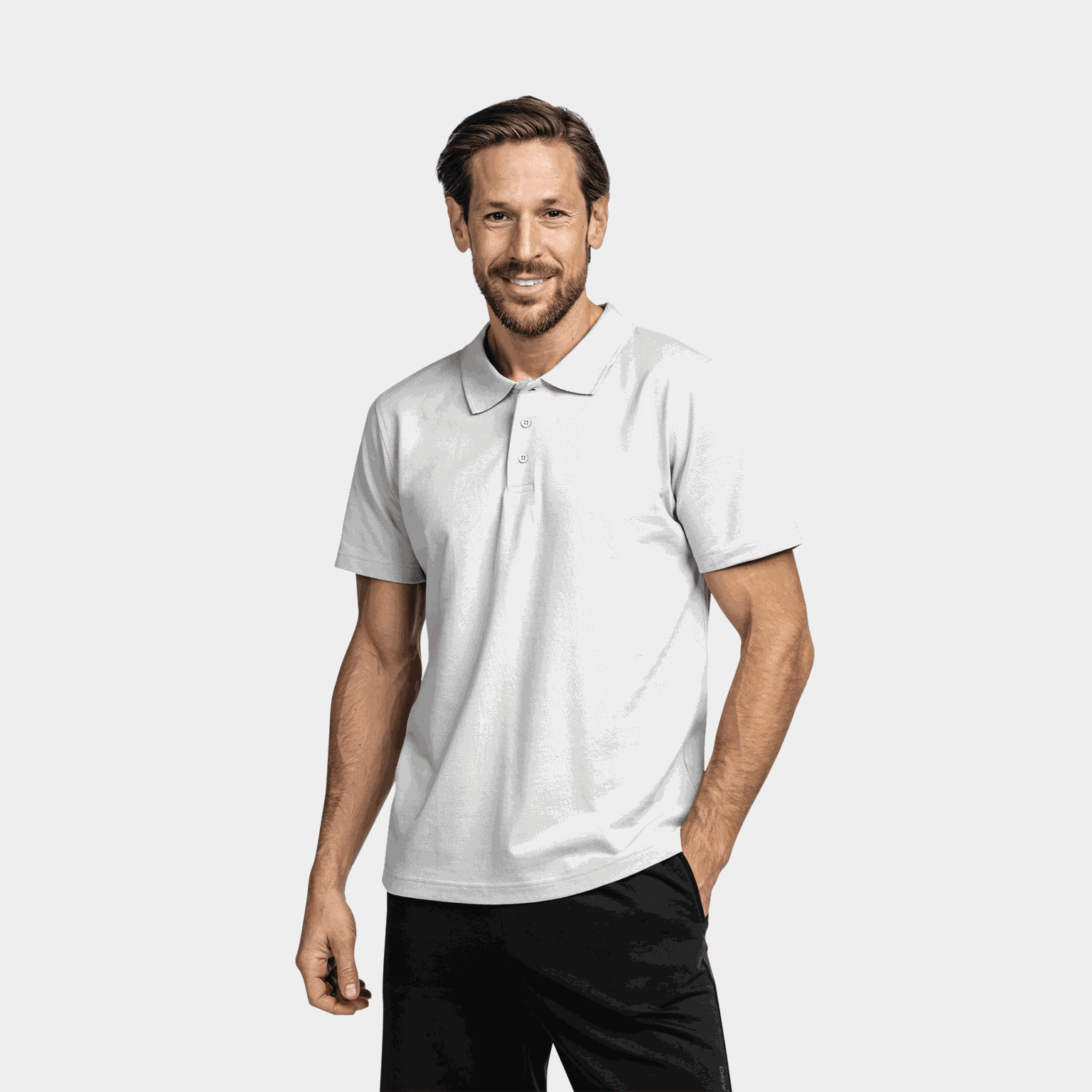  Essential piqué-T-shirt voor heren