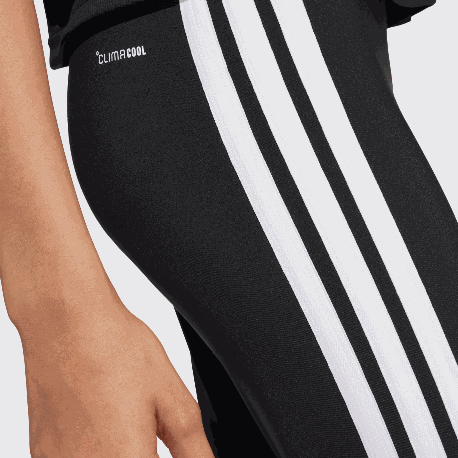 Train Essentials 3-Stripes Leggings, treningstights, junior - Svart