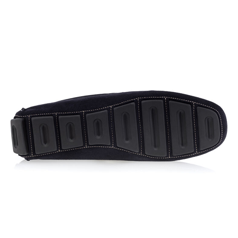 Blå loafers/båtsko for menn