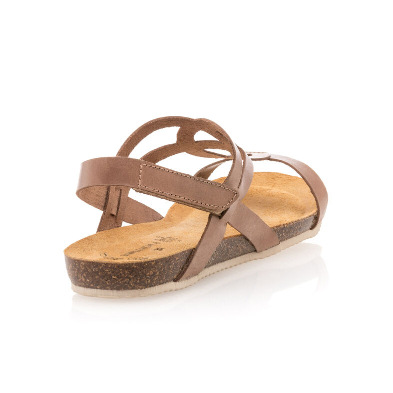 Braune Damensandalen / Zehenfreie Schuhe