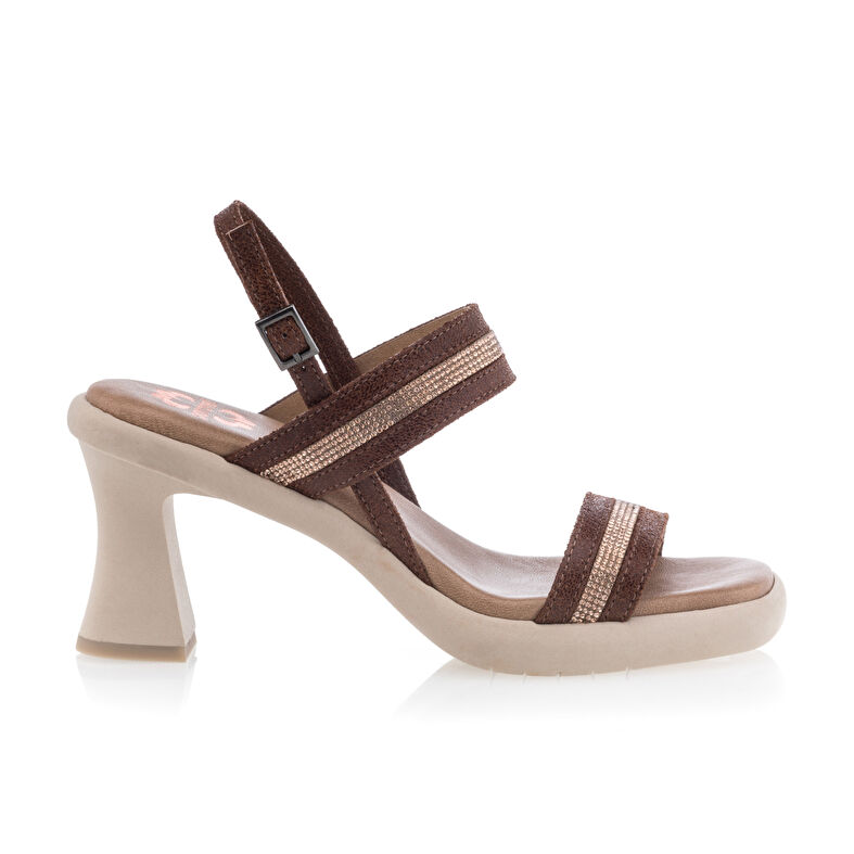 Sandalias marrones para mujer / Zapatos de punta abierta