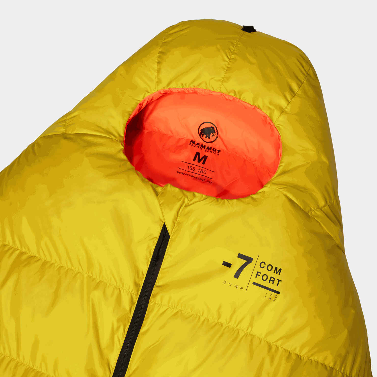  Śpiwór puchowy Comfort -7°C, damski śpiwór puchowy - żółty