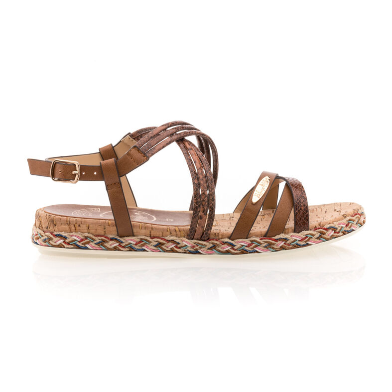 Braune Damensandalen / Zehenfreie Schuhe