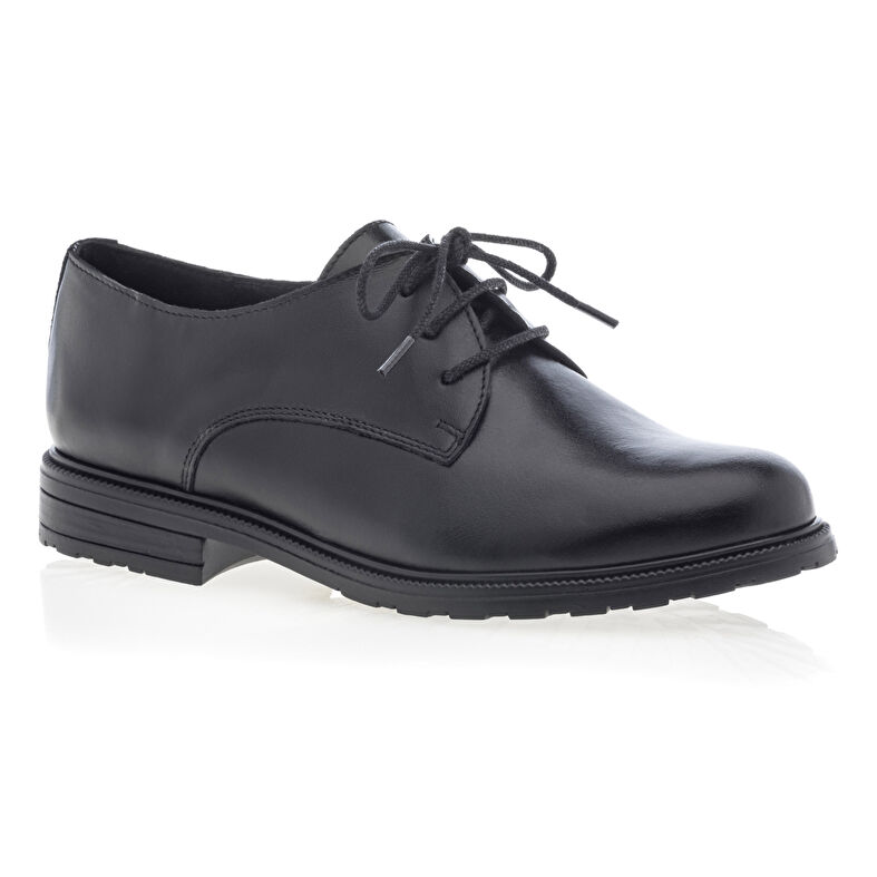 Schwarze Schnürschuhe für Damen / Derby-Schuhe
